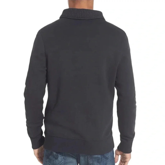 Billy Reid Shiloh Shawl Collar Pullover Sweater Soft Black Size L - Picture 2 of 10